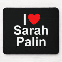 I Love (Heart) Sarah Palin Mouse Pad