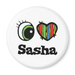 I Love (Heart) Sasha magnets