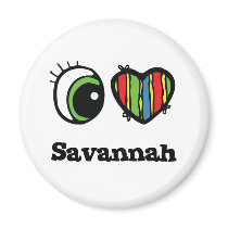 I Love (Heart) Savannah magnets