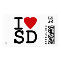 I Love Heart SD San Diego Postage Stamps