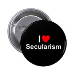 I Love (Heart) Secularism Buttons