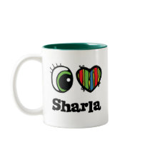 I Love (Heart) Sharla mugs by eyeheartnames I Love (Heart) Sharla mugs