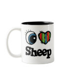 I Love (Heart) Sheep mugs