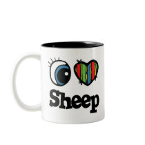 I Love (Heart) Sheep Coffee Mug