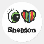 I Love (Heart) Sheldon Stickers