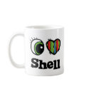 I Love (Heart) Shell mugs by eyeheartnames I Love (Heart) Shell mugs