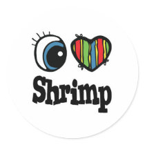 I Love (Heart) Shrimp stickers by eyeheartanimals I Love (Heart) Shrimp stickers