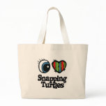 I Love (Heart) Snapping Turtles Bag