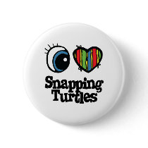 I Love (Heart) Snapping Turtles buttons by eyeheartanimals I Love (Heart) Snapping Turtles buttons