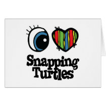I Love (Heart) Snapping Turtles cards by eyeheartanimals I Love (Heart) Snapping Turtles cards