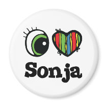 I Love (Heart) Sonja magnets