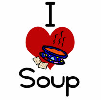 I love -heart  soup acrylic cut out