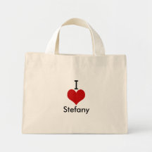 I Love (heart) Stefany Canvas Bag