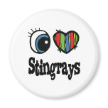 I Love (Heart) Stingrays Refrigerator Magnet