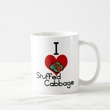 I love-heart Stuffed Cabbage Classic White Coffee Mug