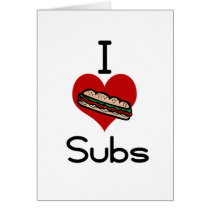 I love -heart subs cards