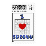 I Love Heart Sudoku Puzzle Postage Stamps
