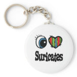I Love (Heart) Suricates Key Chains