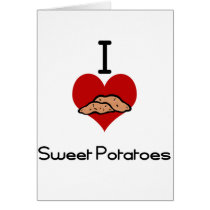 I love (heart) sweet potatoes cards