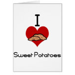 I love (heart) sweet potatoes greeting cards
