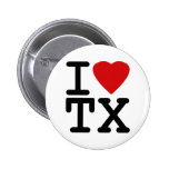 I Love Heart Texas Pinback Button