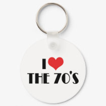 I Love (Heart) The 70s Keychain
