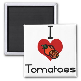 I love-heart tomatoes magnet