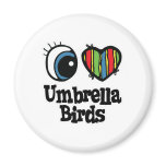 I Love (Heart) Umbrellabirds Fridge Magnet