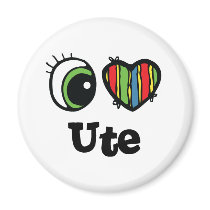 I Love (Heart) Ute magnets by eyeheartnames I Love (Heart) Ute magnets