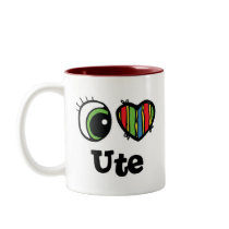 I Love (Heart) Ute mugs by eyeheartnames I Love (Heart) Ute mugs