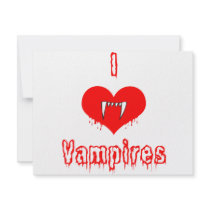 I Love (heart) Vampires invitations