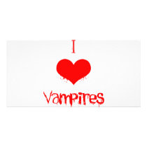 I Love (heart) Vampires photo cards by Fangtastic I Love (heart) Vampires photo cards