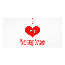I Love (heart) Vampires photo cards by Fangtastic I Love (heart) Vampires photo cards