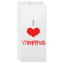 I Love (heart) Vampires rack cards