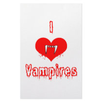 I Love (heart) Vampires stationery by Fangtastic I Love (heart) Vampires stationery