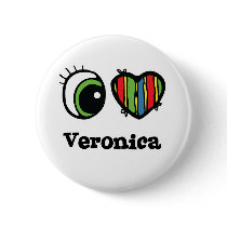 I Love (Heart) Veronica buttons by eyeheartnames I Love (Heart) Veronica buttons