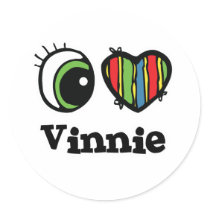I Love (Heart) Vinnie stickers