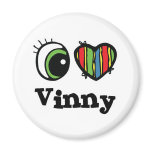 I Love (Heart) Vinny Fridge Magnet