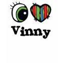 I Love (Heart) Vinny t-shirts by eyeheartnames I Love (Heart) Vinny t-shirts