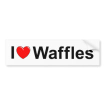 I Love (Heart) Waffles Bumper Stickers