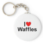 I Love (Heart) Waffles Key Chains