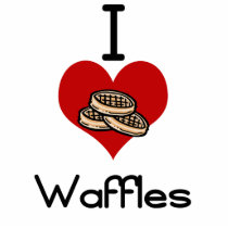I love-heart waffles photo cut outs