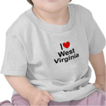 I Love (Heart) West Virginia Tshirts