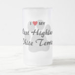 I Love (Heart) Westie Pawprint Mug