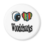 I Love (Heart) Woodchucks Refrigerator Magnets
