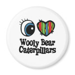 I Love (Heart) Wooly Bear Caterpillars Fridge Magnets