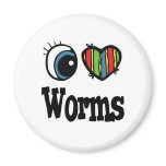 I Love (Heart) Worms Magnets