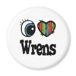 I Love (Heart) Wrens Fridge Magnet