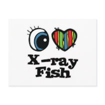 I Love (Heart) X-ray fish postcards