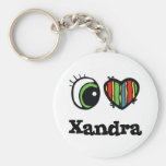 I Love (Heart) Xandra Keychain